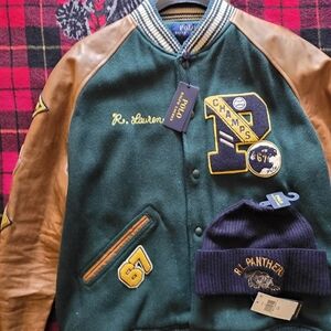 Polo Ralph Lauren Varsity Jacket and Beanie Set